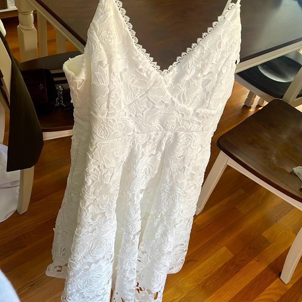 White bridal summer dress